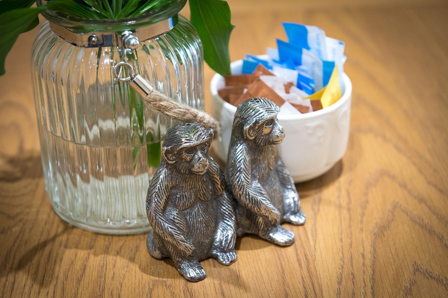 Bed and Breakfast Darwin'S Townhouse Shrewsbury Zewnętrze zdjęcie Silver monkey salt and pepper shakers